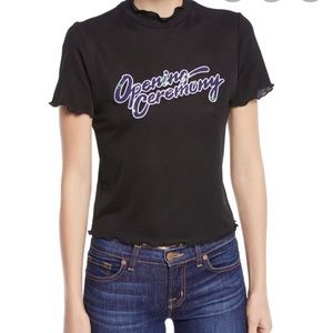 Opening Ceremony Logo Crop Tee Opening Ceremony Lettuce Edge t shirt xs
